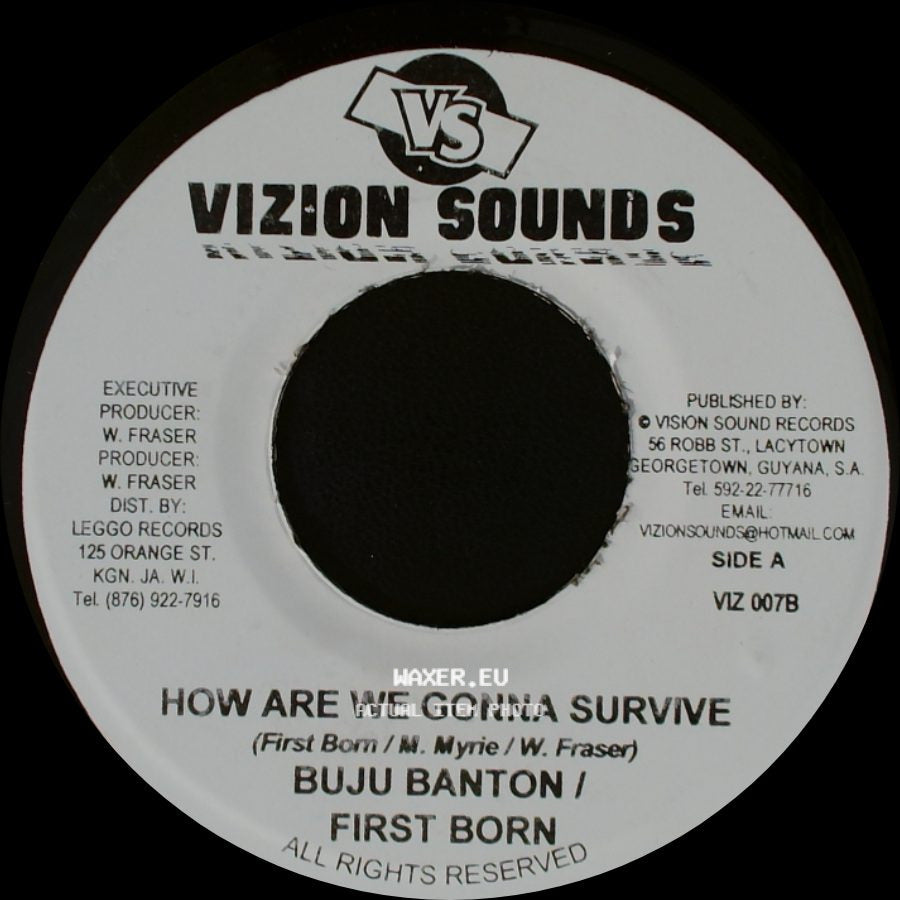 Buju Banton / First Born - How Are We Gonna Survive / How Are We Gonna Survive (Instrumental) side A