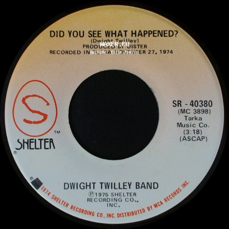 Dwight Twilley Band - I'm On Fire / Did You See What Happened? side B