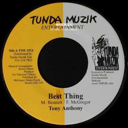 Tony Anthony - Best Thing / Push Over side A
