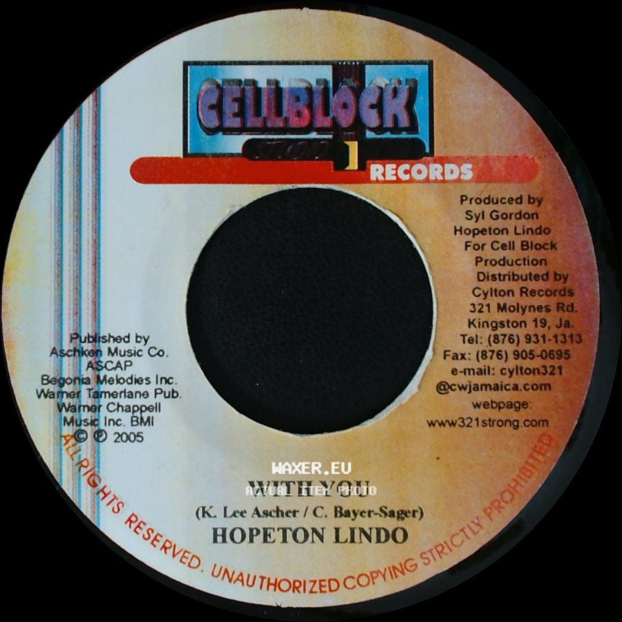 Hopeton Lindo - Instrumental / With You side B