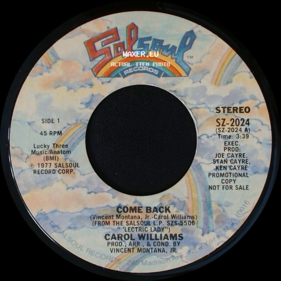 Carol Williams - Come Back / Come Back side B