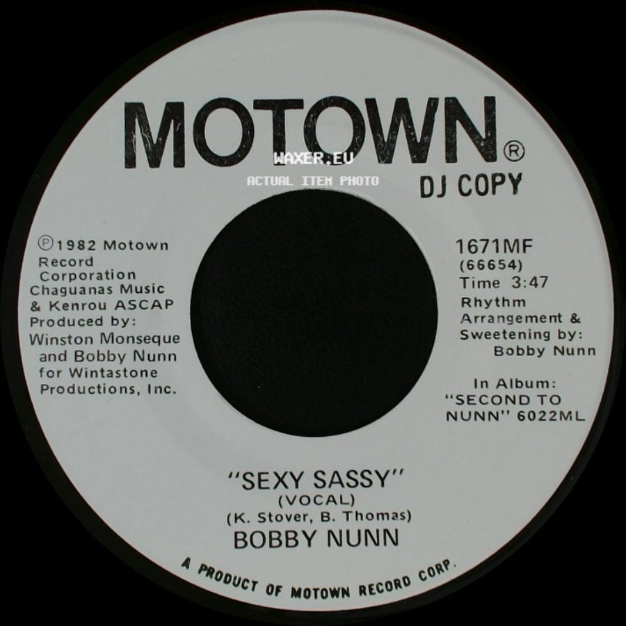 Bobby Nunn - Sexy Sassy / "Sexy Sassy" side B