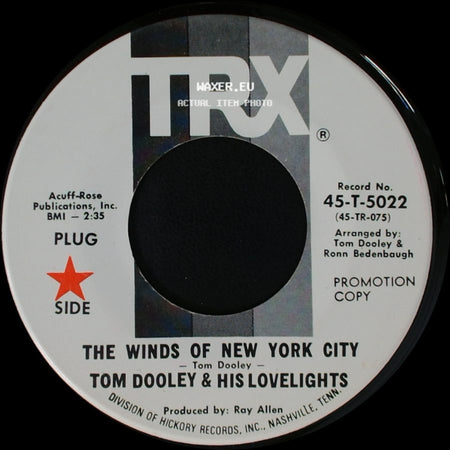 Tom Dooley & His Lovelights - The Winds Of New York City / Tight Rope side A
