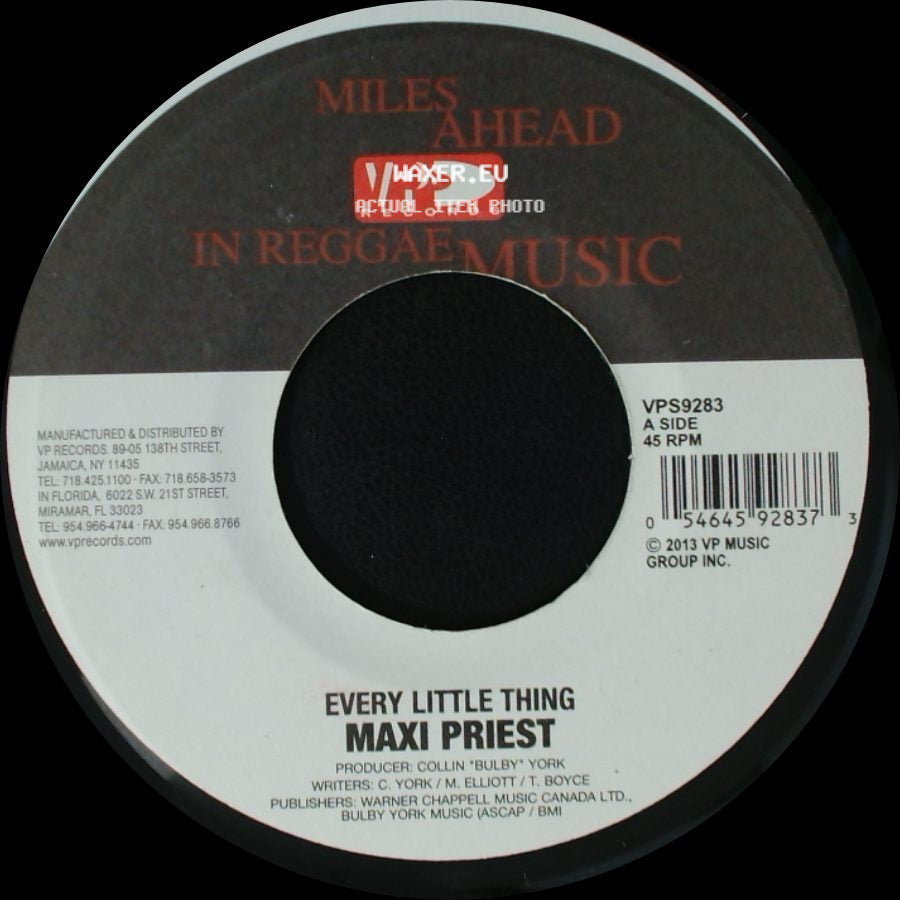 Maxi Priest - Every Little Thing / Instrumental side A