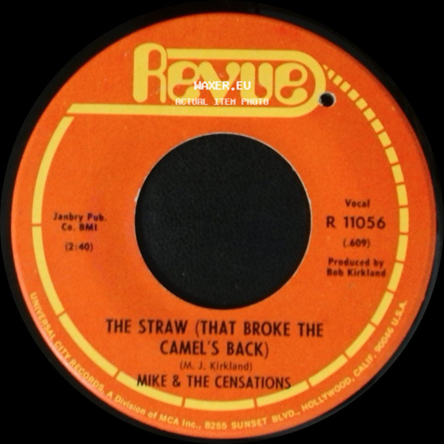 Mike & The Censations - Shopping For Love / The Straw (That Broke The Camel's Back) side B