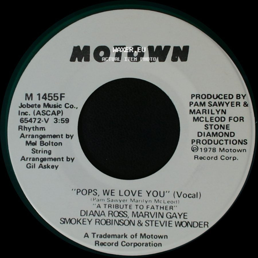 Diana Ross, Marvin Gaye, Smokey Robinson & Stevie Wonder - Pops, We Love You (Vocal) / Pops, We Love You side A