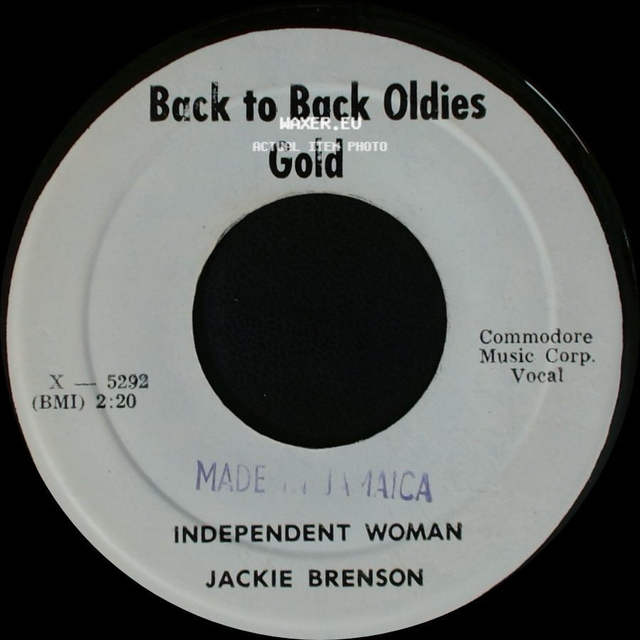 Jackie Brenson / Paul Bascomb - Independent Woman / Mumbles Blues side A