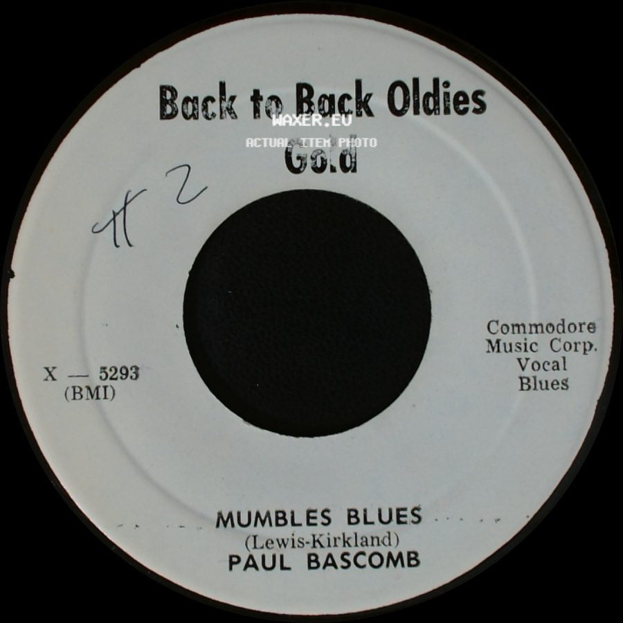 Jackie Brenson / Paul Bascomb - Independent Woman / Mumbles Blues side B