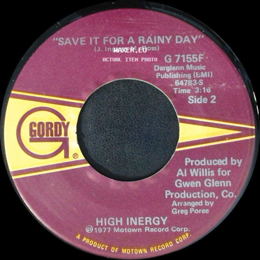 High Inergy - You Can't Turn Me Off (In The Middle Of Turning Me On) / Save It For A Rainy Day side B