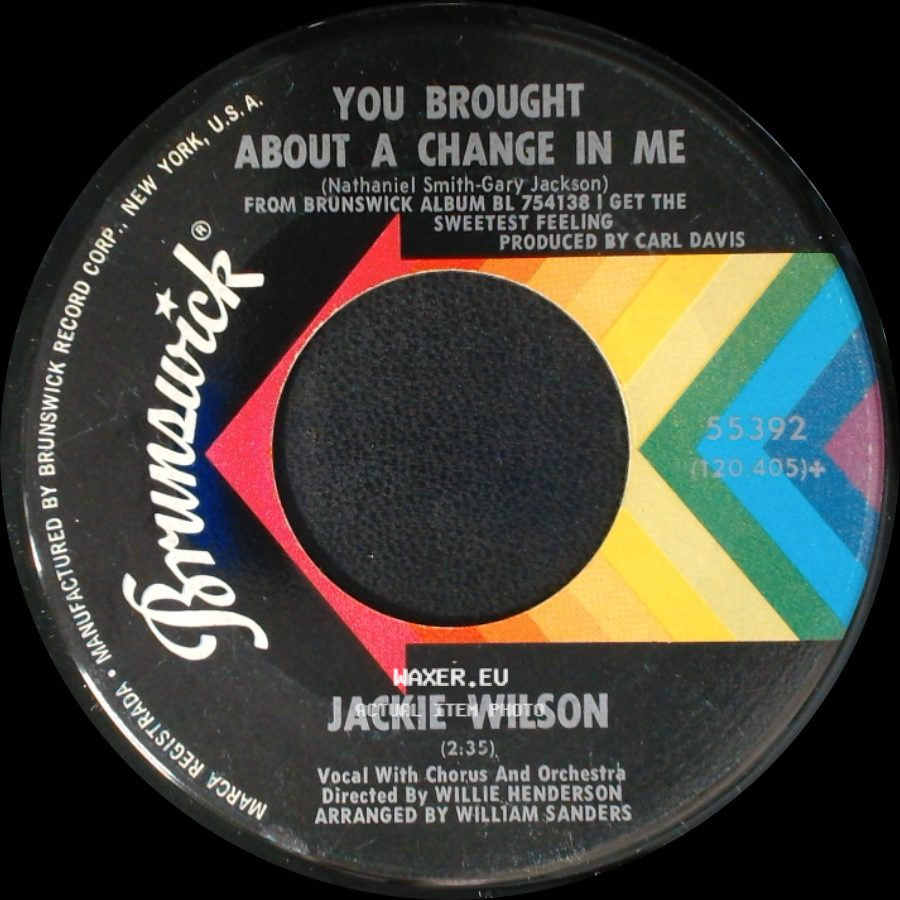 Jackie Wilson - You Brought About A Change In Me / For Once In My Life side A