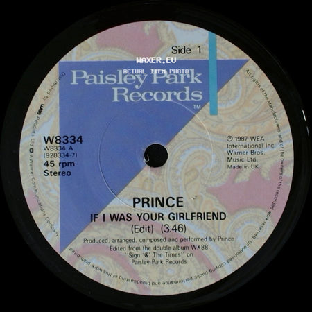 Prince - If I Was Your Girlfriend (Edit) (3.46) / Shockadelica (3.29) side A