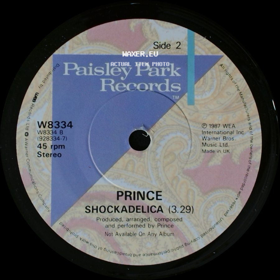 Prince - If I Was Your Girlfriend (Edit) (3.46) / Shockadelica (3.29) side B