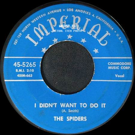 The Spiders - You're The One / I Didn't Want To Do It side B