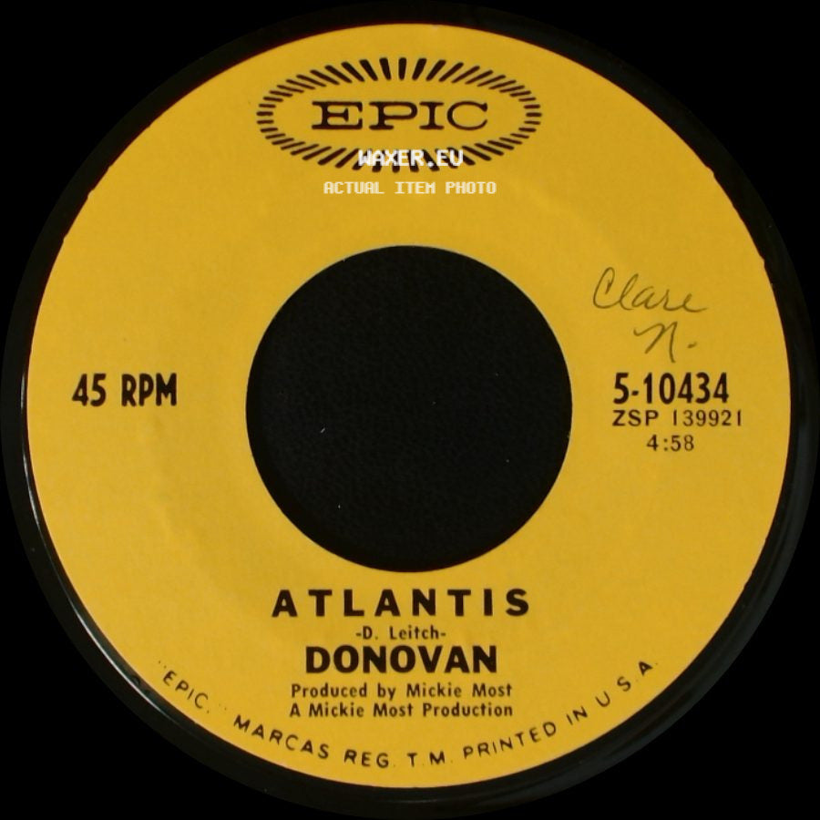 Donovan - To Susan On The West Coast Waiting / Atlantis side B