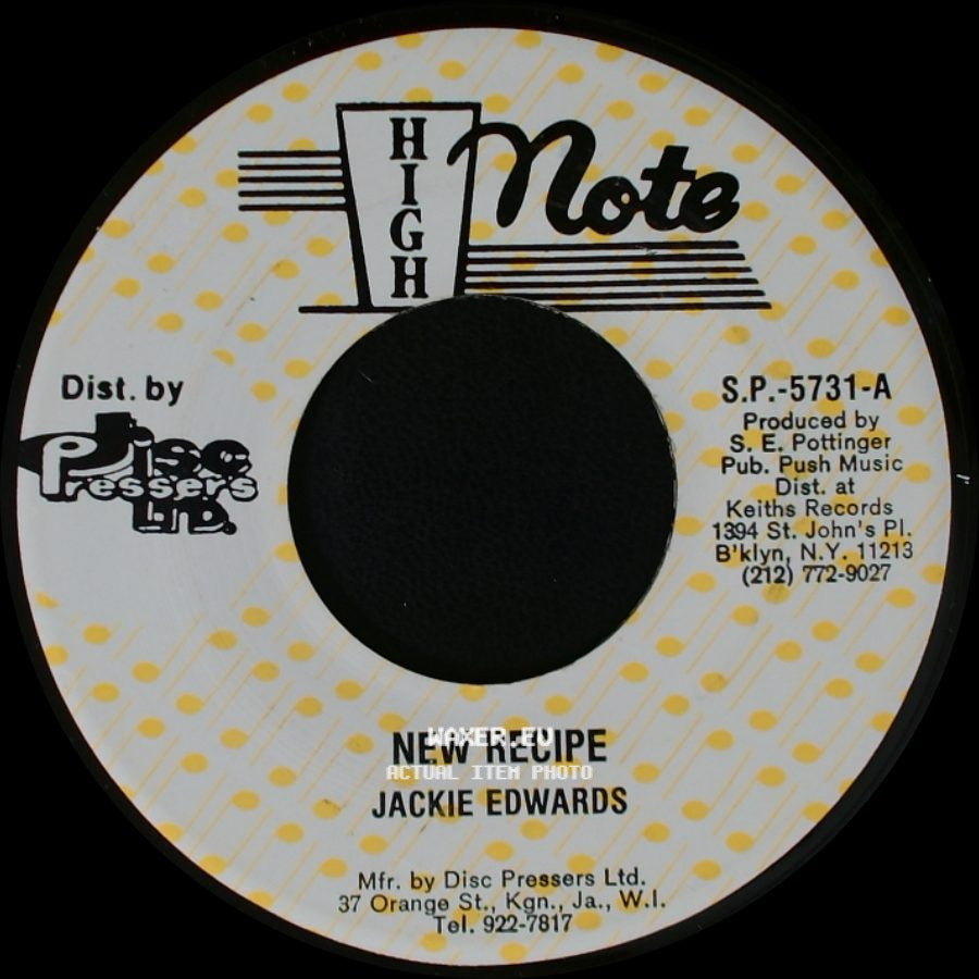 Jackie Edwards / The Revolutionaries - New Recipe / Recipe For Dub side A