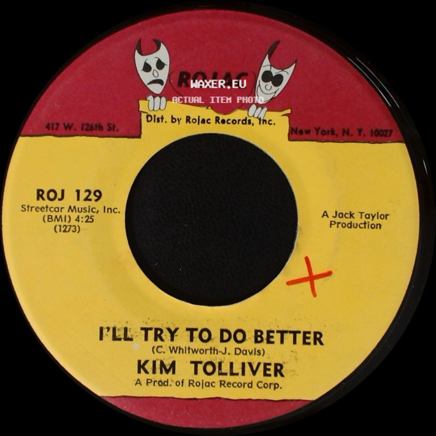 Tolliver / Kim Tolliver - Let Them Talk / I'll Try To Do Better side B