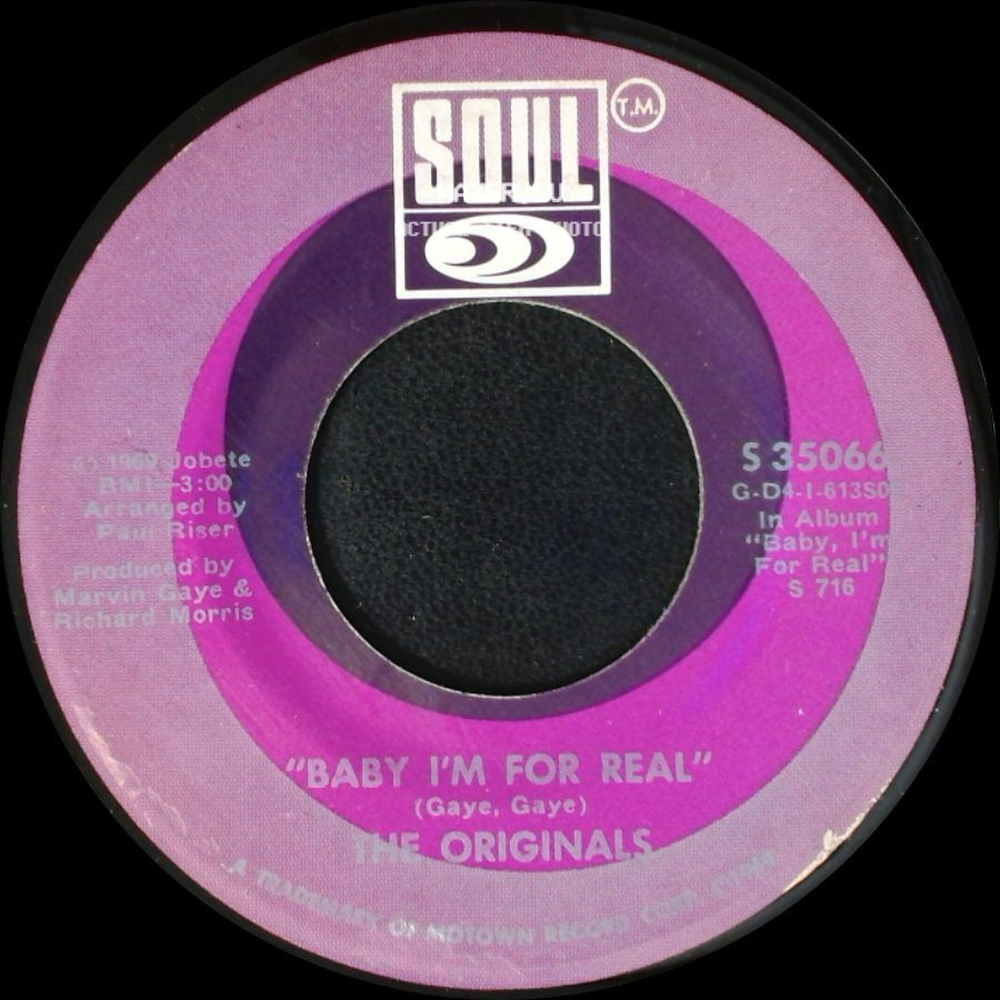 The Originals - Moment Of Truth / Baby I'm For Real side B