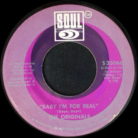 The Originals - Moment Of Truth / Baby I'm For Real side B