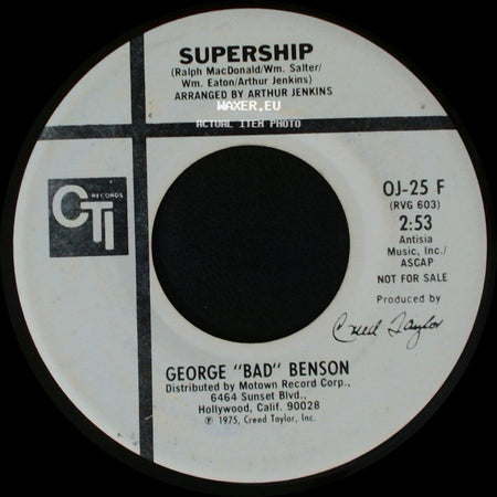 George "Bad" Benson - Supership / Supership side A