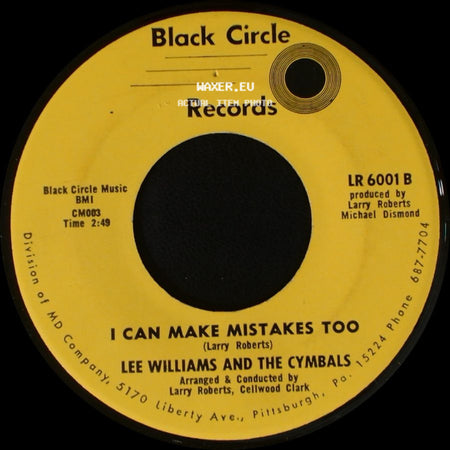 Lee Williams And The Cymbals - Save It All For You / I Can Make Mistakes Too side B