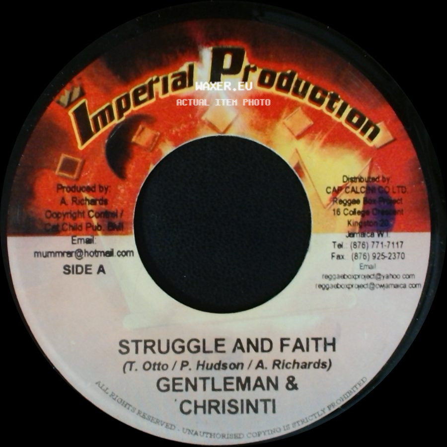 Gentleman & Chrisinti / Blu Fox - Struggle And Faith / Hear My Sound side A