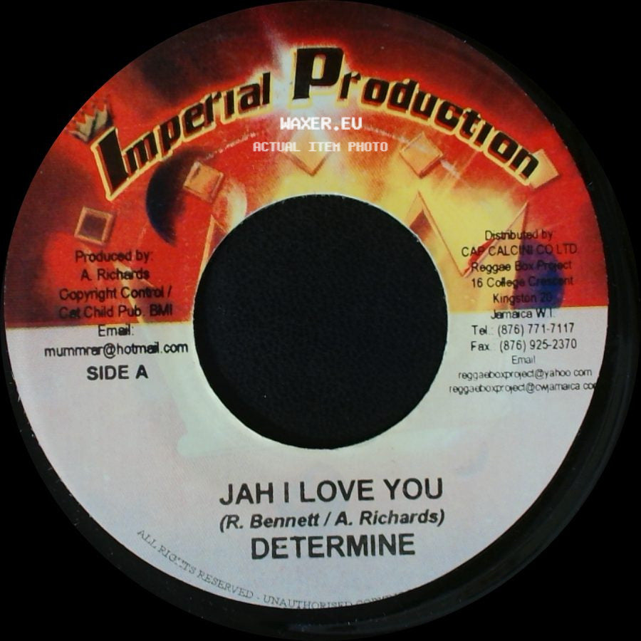 Determine / Lenn Hammond - Jah I Love You / No More War side A