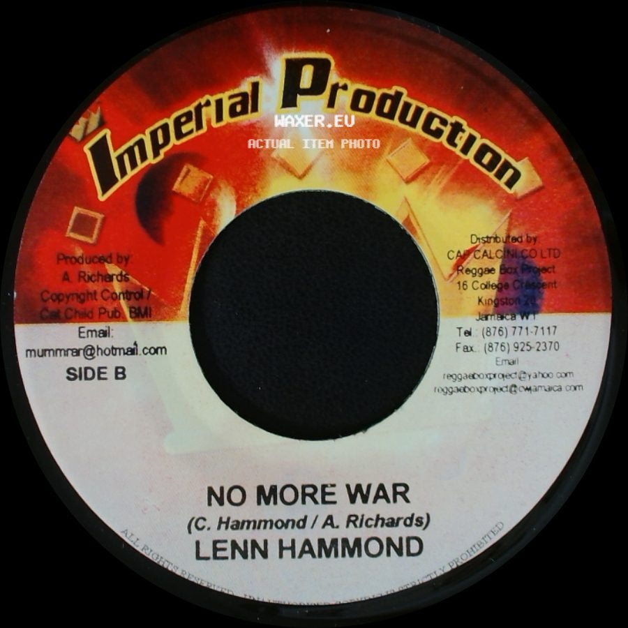Determine / Lenn Hammond - Jah I Love You / No More War side B