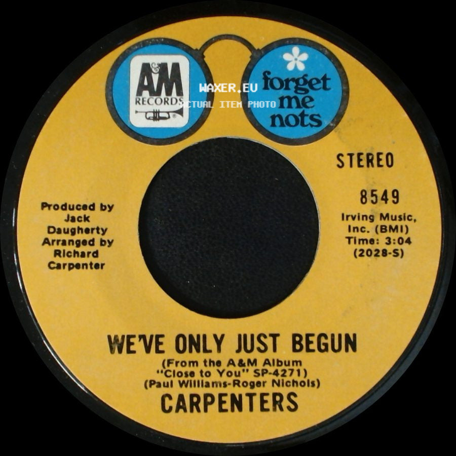 Carpenters - We've Only Just Begun / For All We Know side A