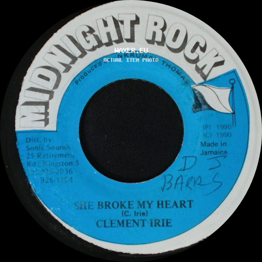 Clement Irie - She Broke My Heart / Unknown Title B side A