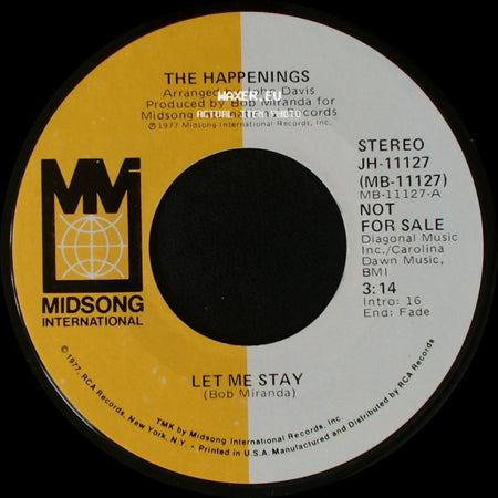 The Happenings - Let Me Stay / Let Me Stay side A