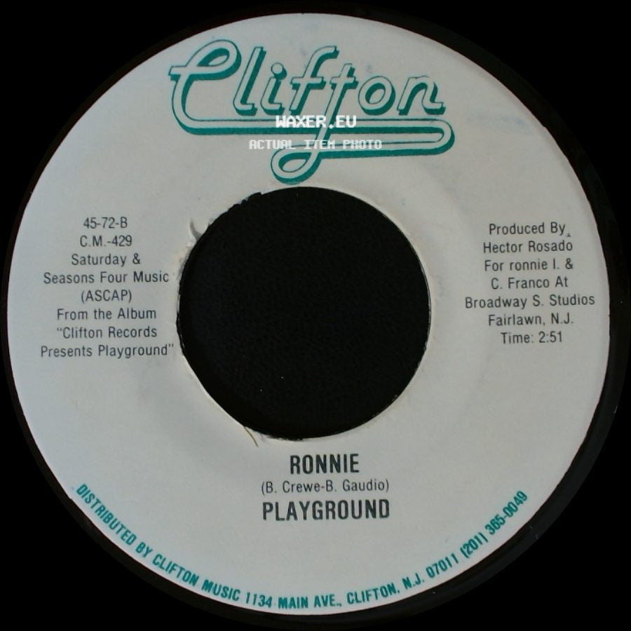 Ronnie / Playground - Playground / Four Seasons 1960's Medley side A