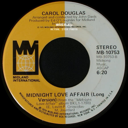 Carol Douglas - Midnight Love Affair (Long Version) / Midnight Love Affair side A