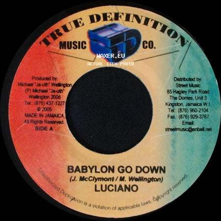 Luciano / Dj Kid - Babylon Go Down / Things Will Be Better side A