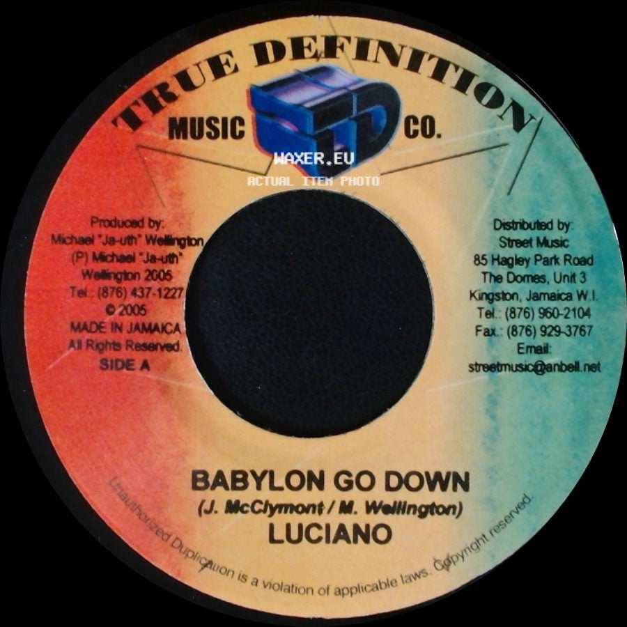 Luciano / Dj Kid - Babylon Go Down / Things Will Be Better side A