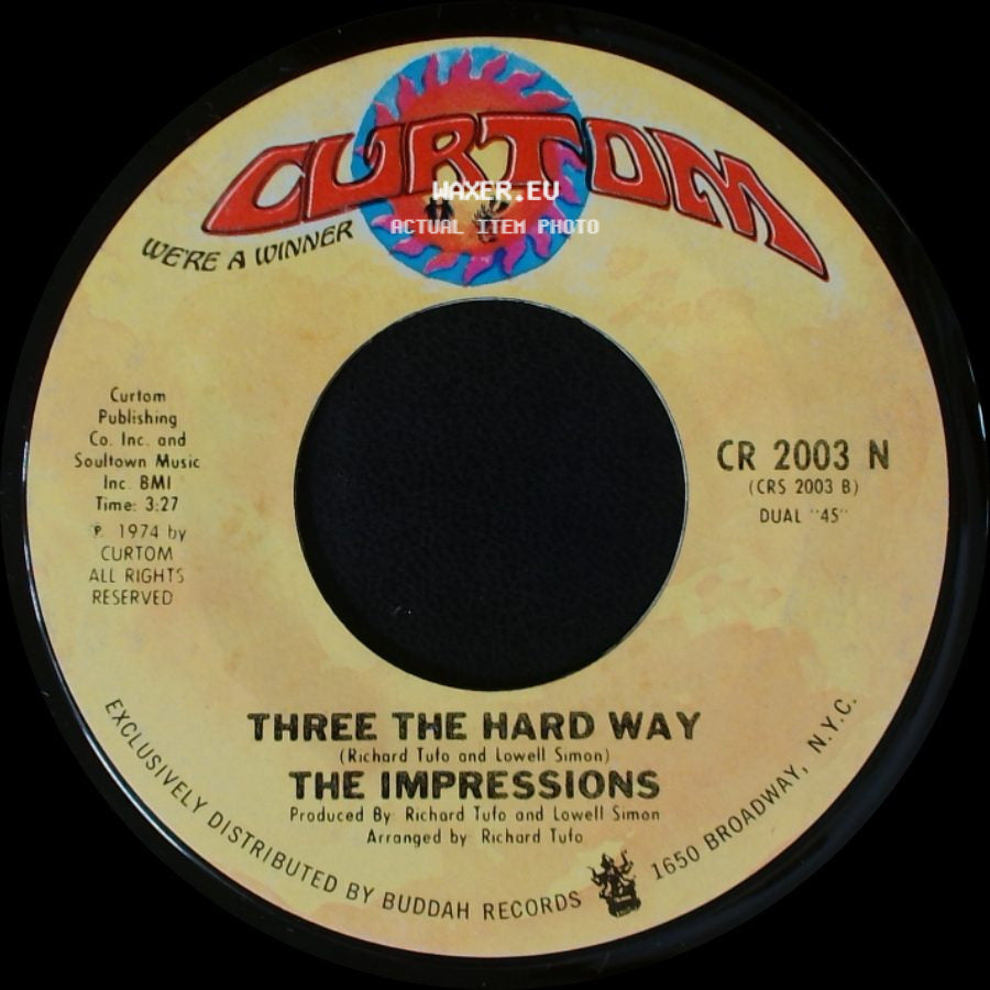 The Impressions - Three The Hard Way / Something's Mighty, Mighty Wrong side A