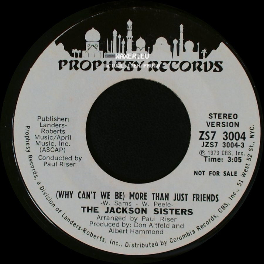 The Jackson Sisters - (Why Can't We Be) More Than Just Friends / (Why Can't We Be) More Than Just Friends side B