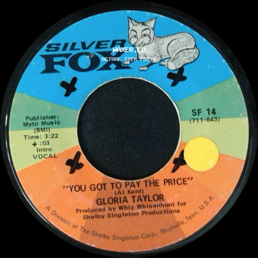 Gloria Taylor - Loving You And Being Loved By You / You Got To Pay The Price side B
