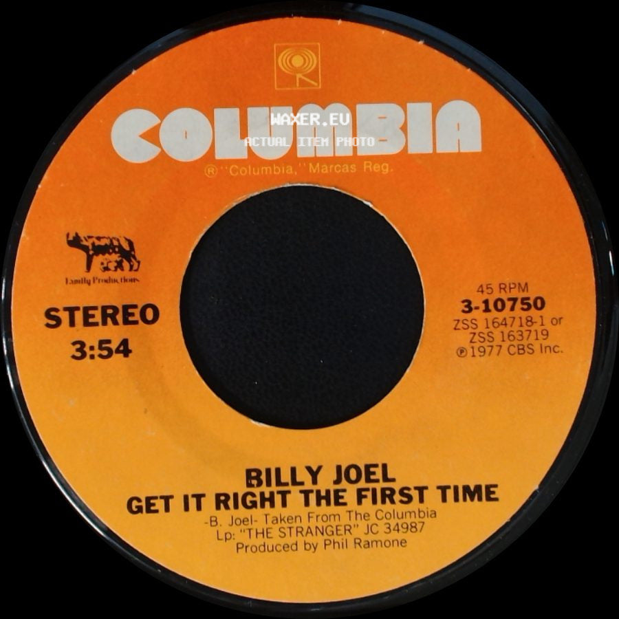 Billy Joel - Get It Right The First Time / Only The Good Die Young side A