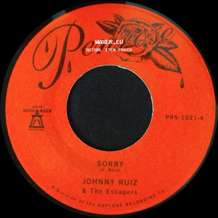 Johnny Ruiz & The Escapers - Prettiest Girl / Sorry side B