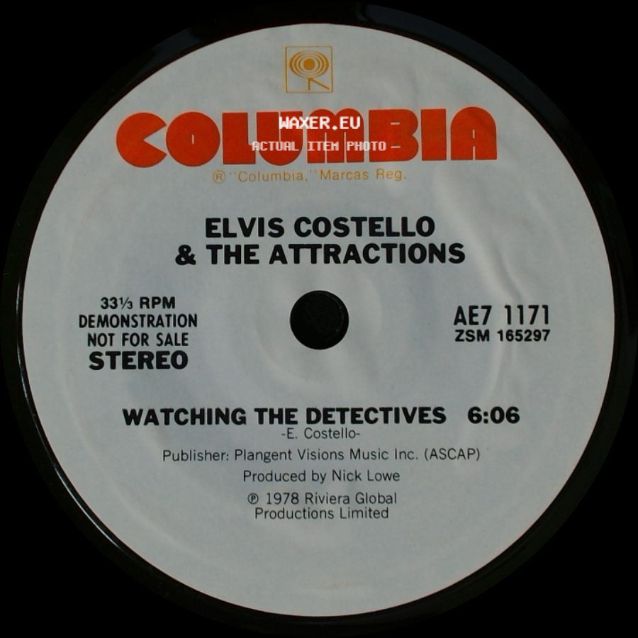 Elvis Costello & The Attractions - Watching The Detectives / Unknown Title B side A