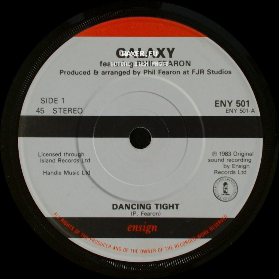 Galaxy Featuring Phil Fearon / Galaxy Featuring Claudio Galdez - Dancing Tight / Dancing Tight (Instrumental) side A