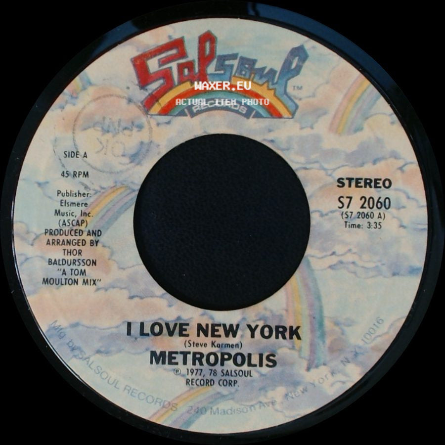 Metropolis - I Love New York / I Love New York (Instrumental) side A