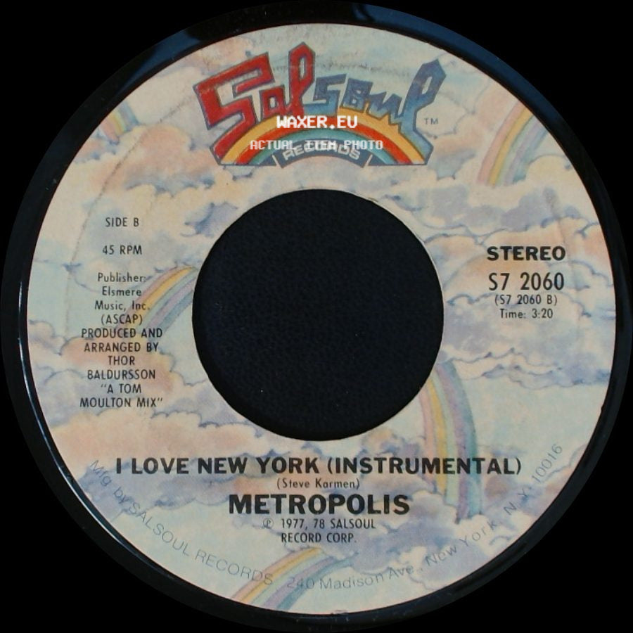 Metropolis - I Love New York / I Love New York (Instrumental) side B