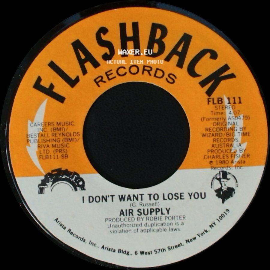 Air Supply - I Don't Want To Lose You / Lost In Love side A