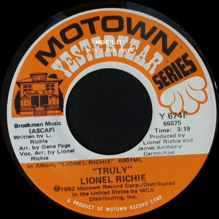 Lionel Richie - Truly / You Are side A