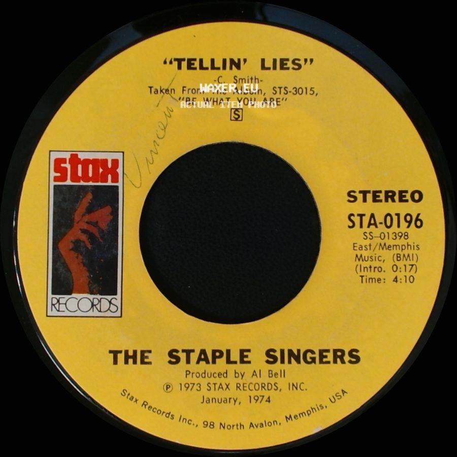 The Staple Singers - Touch A Hand, Make A Friend / Tellin' Lies side B
