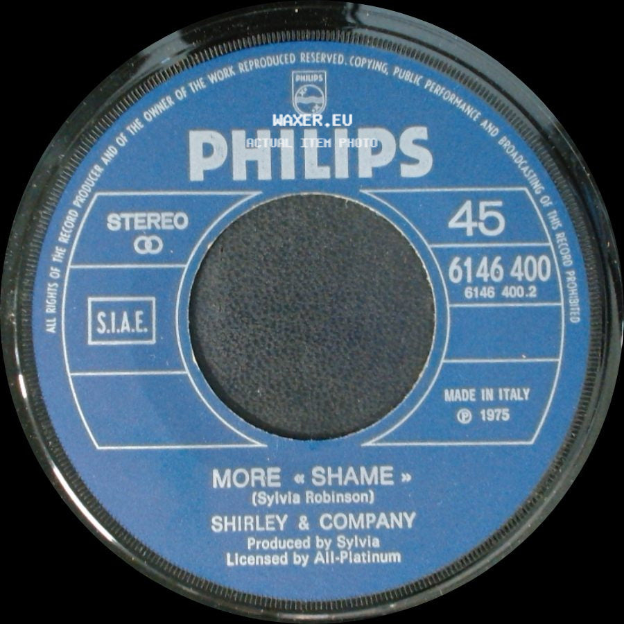 Shirley & Company - More "Shame" / Shame, Shame, Shame side A