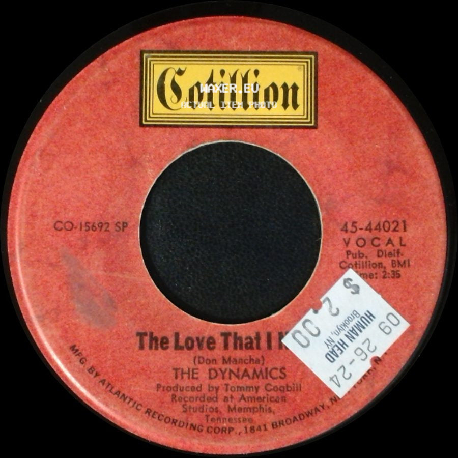 The Dynamics - The Love That I Lost / Ice Cream Song side A