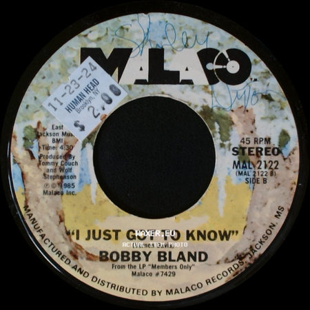 Bobby Bland - Members Only / I Just Got To Know side B