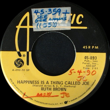 Ruth Brown - Happiness Is A Thing Called Joe / Love Me Baby side A